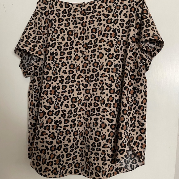 SOLD Ava Viv Animal Print Blouse - Picture 3 of 5